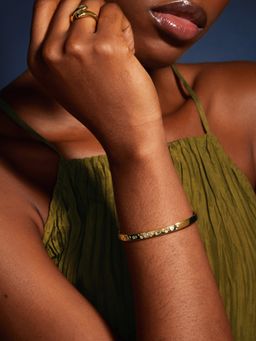 Accessorize London - Women 14k Real Gold Plated Sparkle Cuff Bracelet