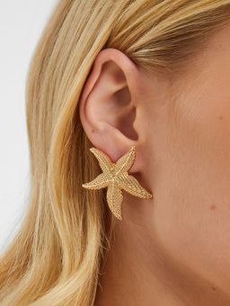 Accessorize London - Women Gold Statement Starfish Stud Earrings