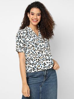 PINACOLADA - Women Animal Print Relaxed Fit Shirt