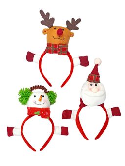 Little Surprise Box - 3Pcs Set Of 3D Santa, Snowman & Reindeer Christmas Hairband For Kids and Adults