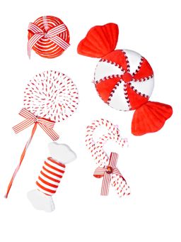 Little Surprise Box - 5Pcs Red Candyland Themed Big Size Christmas Tree Ornaments