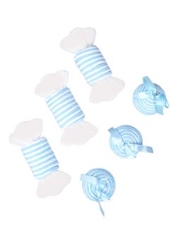 Little Surprise Box - 6Pcs Trio Pastel Blue Candyland Themed Christmas Tree Ornaments