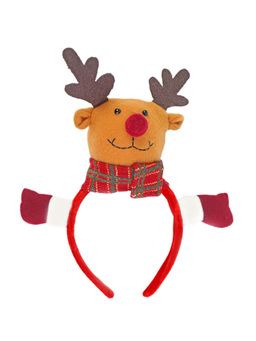 Little Surprise Box - 3D Rudolf Reindeer Christmas Hairband For Kids and Adults (Free Size)