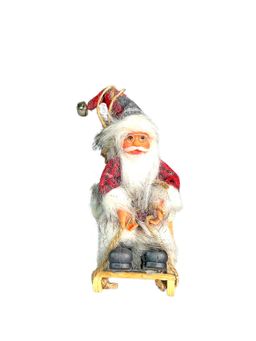 Little Surprise Box - Checks Sitting Sledge Santa Christmas Table Decor & Christmas Ornaments