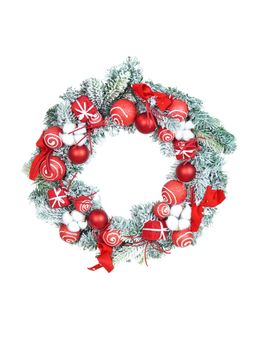 Little Surprise Box - Swirl Artificial Bushy Christmas Wreath For Wall Door& Tree Christmas Décor