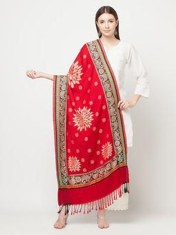 Safaa - Woven Design Woolen Shawl For Women_STL-KAREENA-053-RD