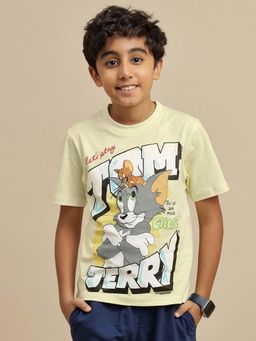 Kidsville - Official Tom & Jerry Printed Regular Fit T-shirt For Boys