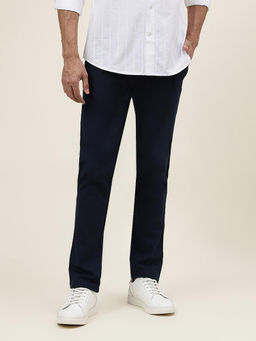 Fabindia - Navy Cotton Slim Fit Pant