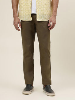 Fabindia - Green Cotton Slim Fit Pant