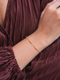 Shaya by CaratLane - Grow With The Flow Bracelet in Gold Plated 925 Silver