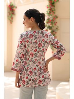 Rain & Rainbow - Women Floral Printed Pure Cotton Top