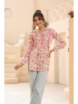 Rain & Rainbow - Women Floral Printed Pure Cotton Top