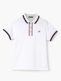 United Colors of Benetton - Regular Fit Polo Neck Textured T-Shirt