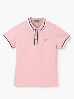 United Colors of Benetton - Regular Fit Polo Neck Textured T-Shirt