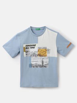 United Colors of Benetton - Boxy Fit Round Neck Graphic Print T-Shirt