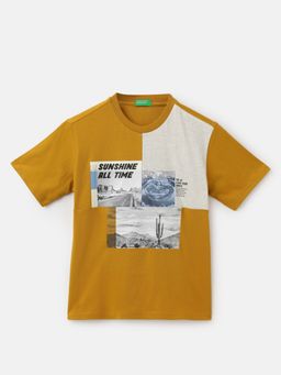 United Colors of Benetton - Boxy Fit Round Neck Graphic Print T-Shirt