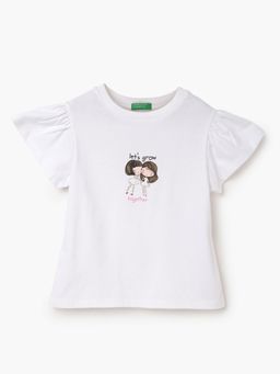 United Colors of Benetton - Regular Fit Round Neck Printed Top