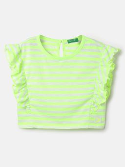 United Colors of Benetton - Regular Fit Round Neck Striped Top