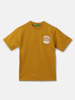 United Colors of Benetton - Boxy Fit Round Neck Typography T-Shirt