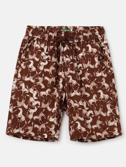 United Colors of Benetton - Printed Regular Fit Mid Rise Shorts