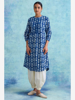 Folksong - Indigo Booti Dabu Print Kurta