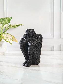 Smokey Cocktail - Brick Man Sculpture, Black