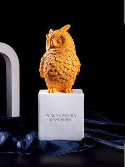 Smokey Cocktail - Wise Owl Brings Fortune Decor, Yellow