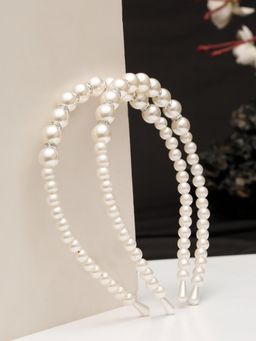 Stol'N - White Pearl Hair Bands (Pack of 2)