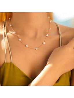 Stol'N - Fashion White Pearl Heart Necklace