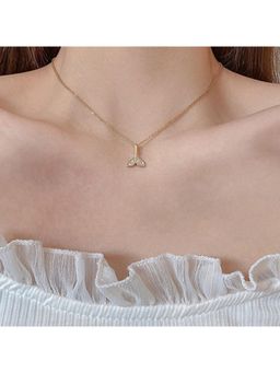 Stol'N - Alloy Fishtail Stone Studded Necklace