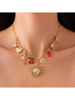 Stol'N - Sun Shell Cherry Seahorse Stylish Necklace