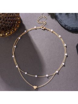Stol'N - Pearl Heart Double Layered Necklace