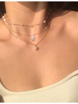 Stol'N - Fashion Alloy Pearl Butterfly Necklaces (Pack of 3)