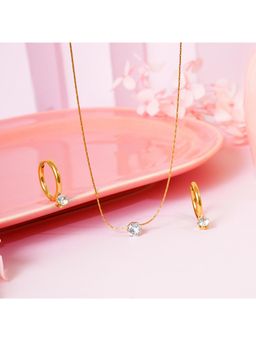 NAITRA - Athena Solitaire Stone Jewellery Set