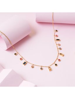 NAITRA - Glow Multi-Color Stone Charms Necklace