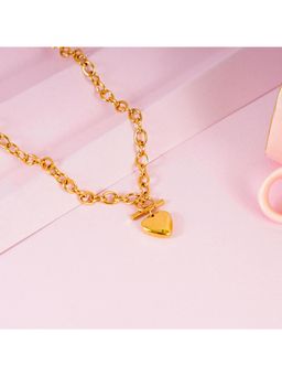 NAITRA - Chunky Gold Heart Necklace
