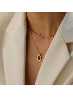 NAITRA - Black Onyx Double Layered Necklace