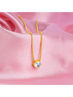 NAITRA - Love Solitaire Stone Studded Necklace