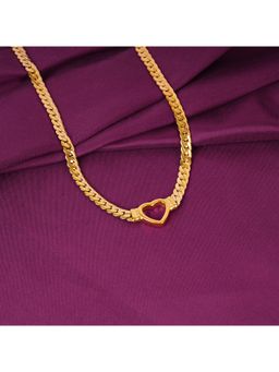 NAITRA - Gold Chain Hollow Heart Necklace
