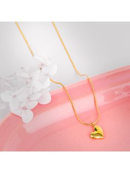 NAITRA - Gold Whispers Small Heart Pendant Necklace