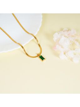 NAITRA - Green Stone Stylish Necklace