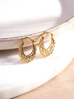 Palmonas - Vine Vault Gold Hoop Earrings
