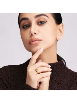 Palmonas - Gold Floral Leaf Motif Ring