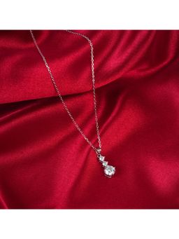 NAITRA - 925 Sterling Silver Drops Light Necklace