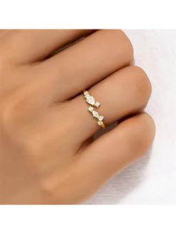 NAITRA - 925 Sterling Silver Starlight Whisper Adjustable Ring