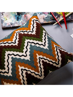 ALCOVE - Multi Colour Rosewood Chevron Cushion Cover