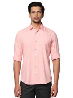 Park Avenue - Men Textured Pink Shirt