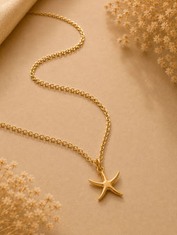 VIRAASI - Gold-Plated Starfish Pendant with Chain Necklace