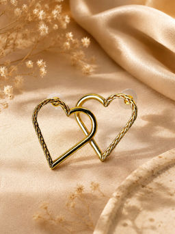 VIRAASI - Gold Plated Heart Shape Earrings