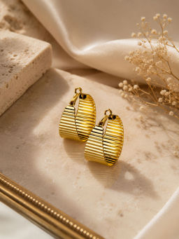 VIRAASI - Gold Plated Big Hoop Earrings